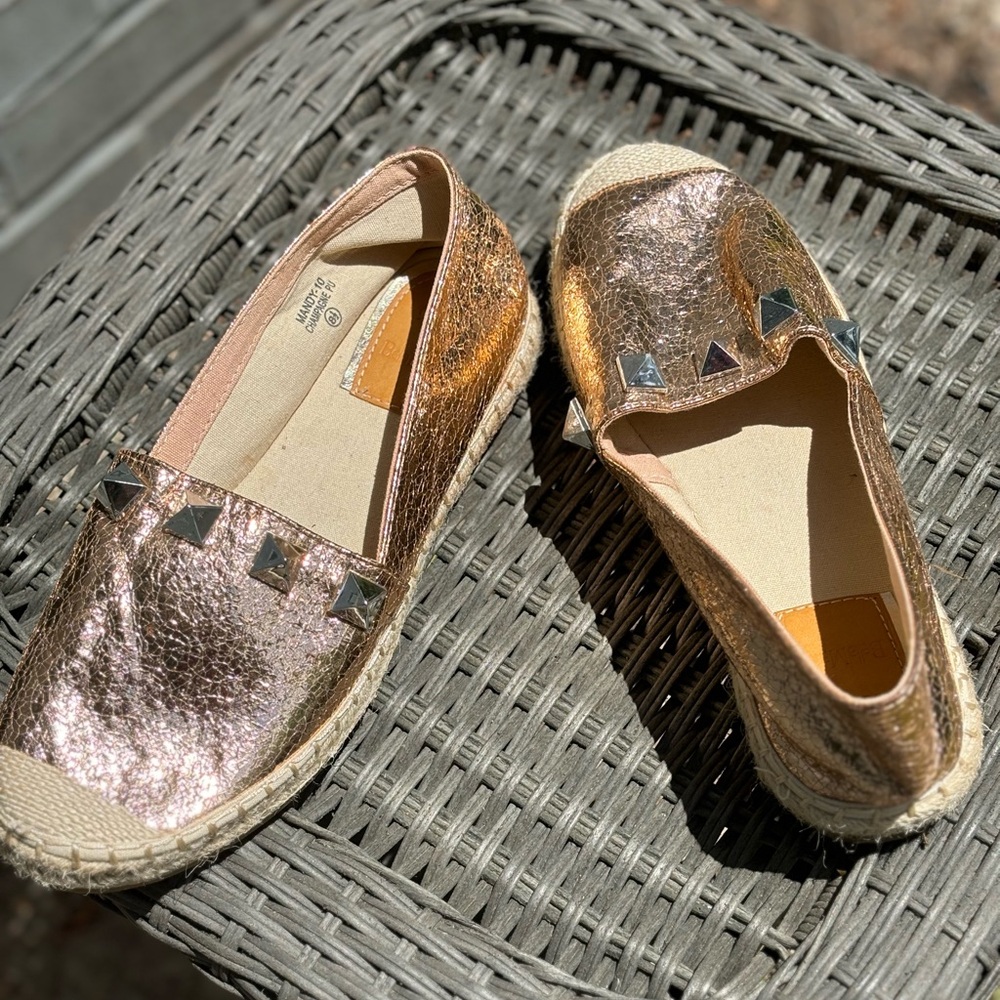 Gold Studded Flats